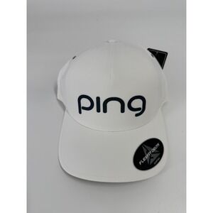 Ping Golf Hat Women's FlexFit Delta White Adjustable Structured Fit Ladies NWT